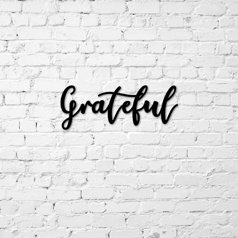 Andover Mills™ Cursive Word Grateful Sign Wall Décor & Reviews Wayfair